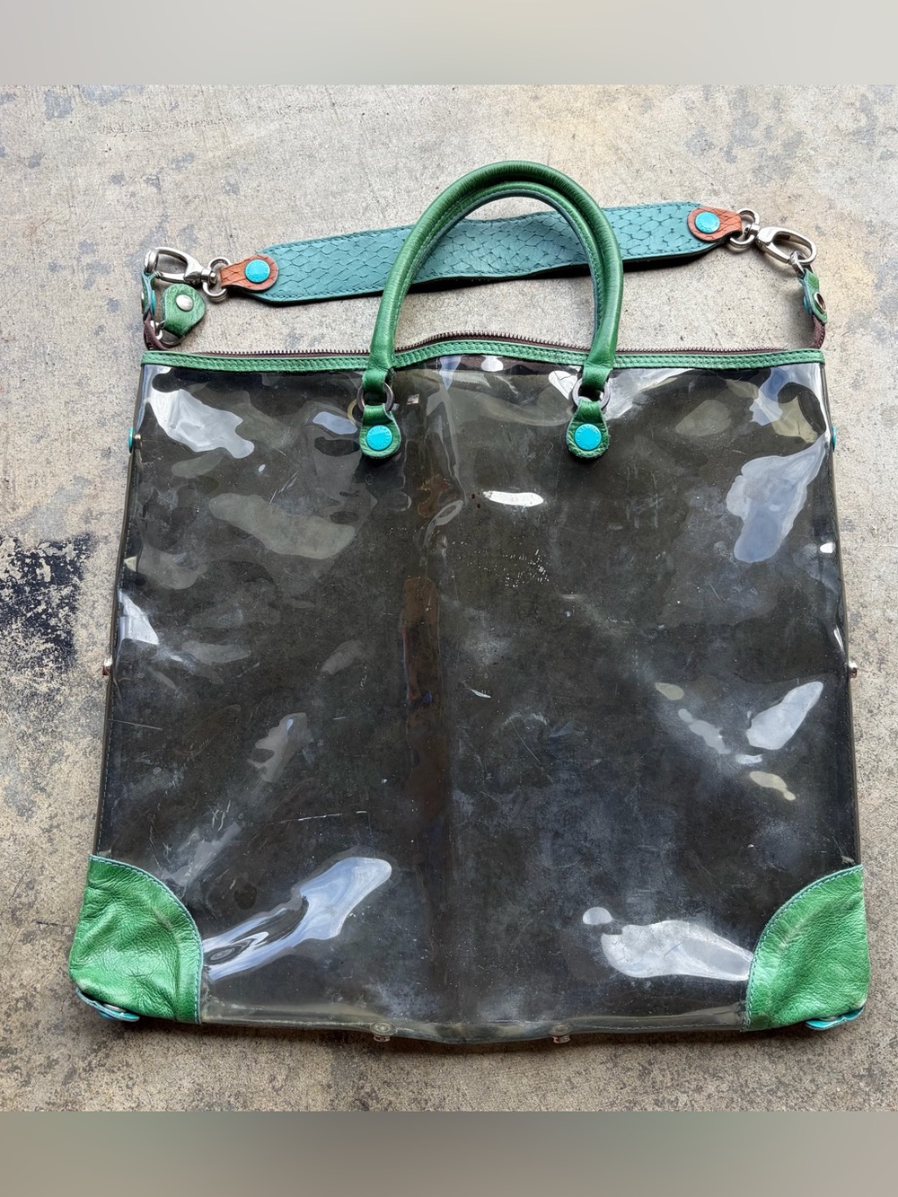 Gabs Bag G3 PVC Clear Italian Convertible Bag Soft Leather